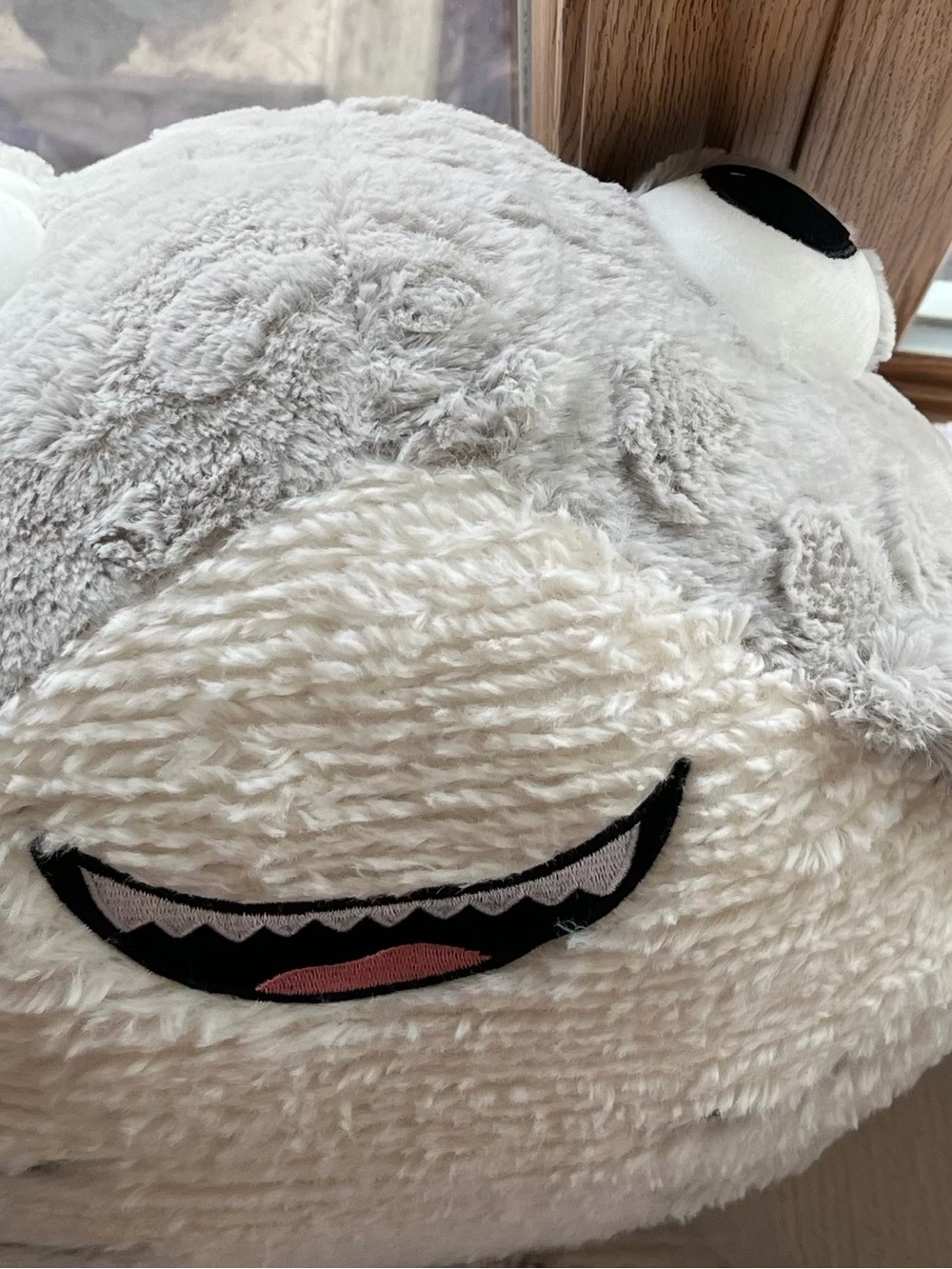Coco Village Gray Ray Plush Toy 48x51” Coco Village stingray plush in gray and - Picture 3 of 5